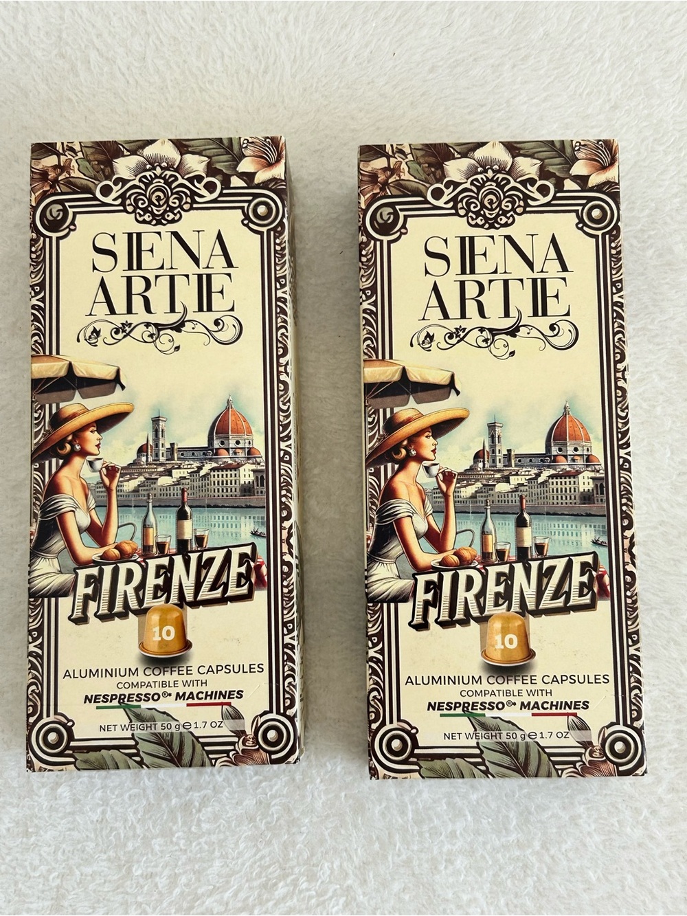 New 20 Siena Artie Firenze Nespresso Capsules Italian Roasted Coffee